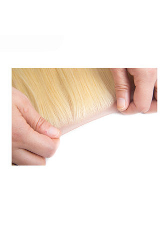 Brazilian Straight Hair #613 Blonde 3 Bundles With Lace Closure 4Pcs Lot Non-Remy Hair Free Shipping