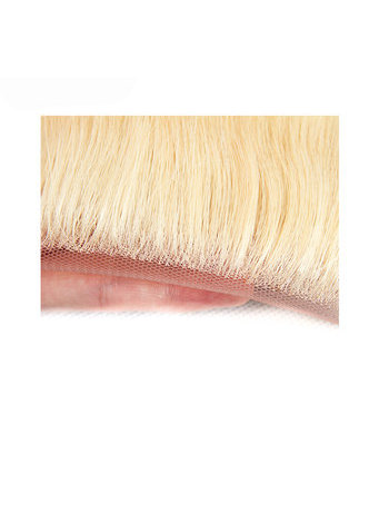 Brazilian Straight Hair #613 Blonde 3 Bundles With Lace Closure 4Pcs Lot Non-Remy Hair Free Shipping