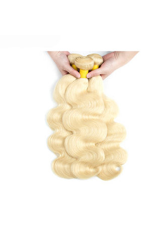 HairYouGo Brazilian Body Wave #613 Body 3 Bundles With Closure Brazilian 100% Human Hair Smooth Non-Remy hair