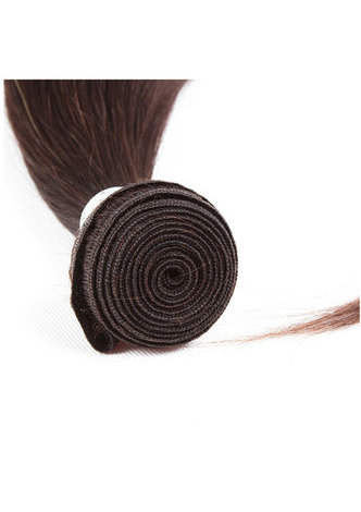  Non-Remy Hair Pre-Colored Straight Wave Bundles #4 Human Hair Bundles With Closure Free Shipping