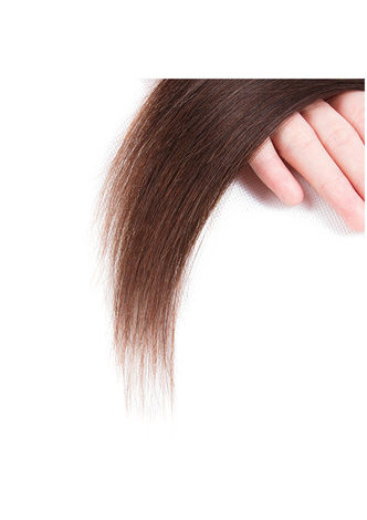  Non-Remy Hair Pre-Colored Straight Wave Bundles #4 Human Hair Bundles With Closure Free Shipping