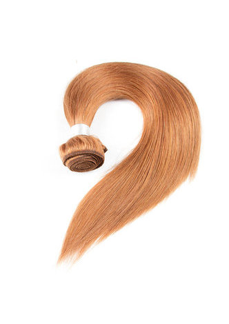  Non-Remy Hair Straight Wave Bundles With Closure #30Pre-Colored Human Hair Bundles Free Shipping