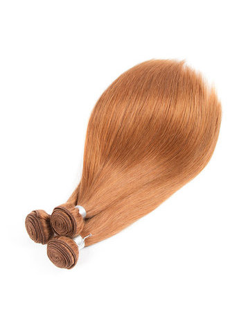  Non-Remy Hair Straight Wave Bundles With Closure #30Pre-Colored Human Hair Bundles Free Shipping
