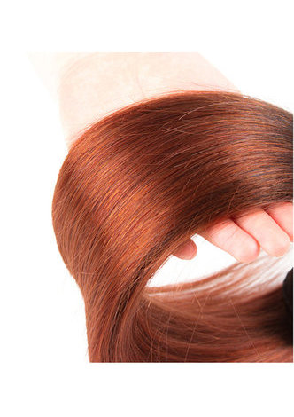  Non-Remy Straight Hair Wave Bundles Pre-Colored T1B/33 Human Hair Bundles With Closure Free Shipping