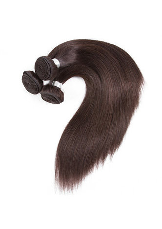  Pre-Colored Straight Wave Bundles With Closure Non-Remy #2 Human Hair In Extension Free Shipping