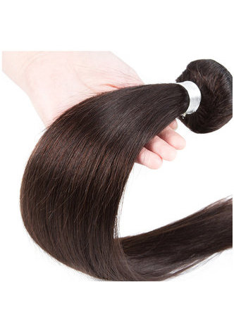  Pre-Colored Straight Wave Bundles With Closure Non-Remy #2 Human Hair In Extension Free Shipping