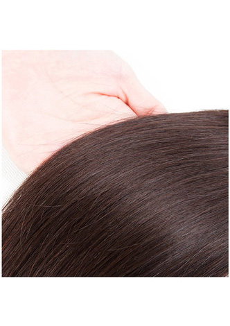  Pre-Colored Straight Wave Bundles With Closure Non-Remy #2 Human Hair In Extension Free Shipping