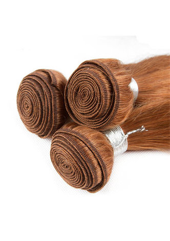 HairYouGo Non-Remy Hair Straight Wave Bundles With Closure #30Pre-Colored Human Hair Bundles Free Shipping
