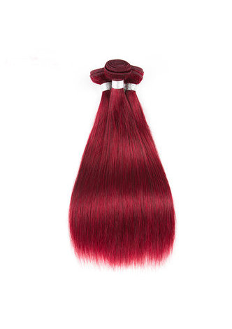 HairYouGo Non-Remy Hair Straight Wave Bundles With Closure #BUG Pre-Colored Human Hair Free Shipping