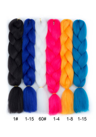 Ombre Haute Température Fibres Tressage Synthétique Crochet Jumbo Tresses Arc-En-Ombre Tone Couleur Tressage Cheveux